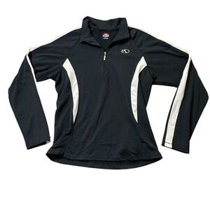 Marker‎ Large Long Sleeve 1/4 Zip Pullover Top Polartec Black White